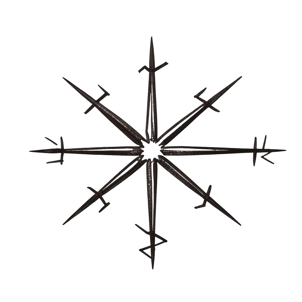 The Highland Trio — The Highland Line Vegvísir wayfinder compass