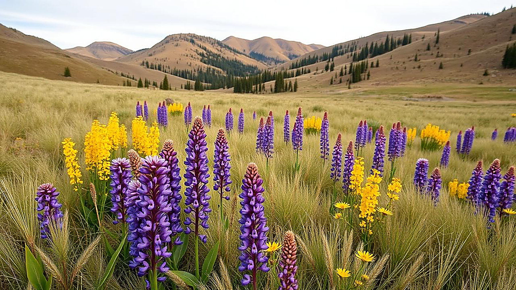 A British Columbia wildflower meadow showing the forage conditions that set a colony’s season