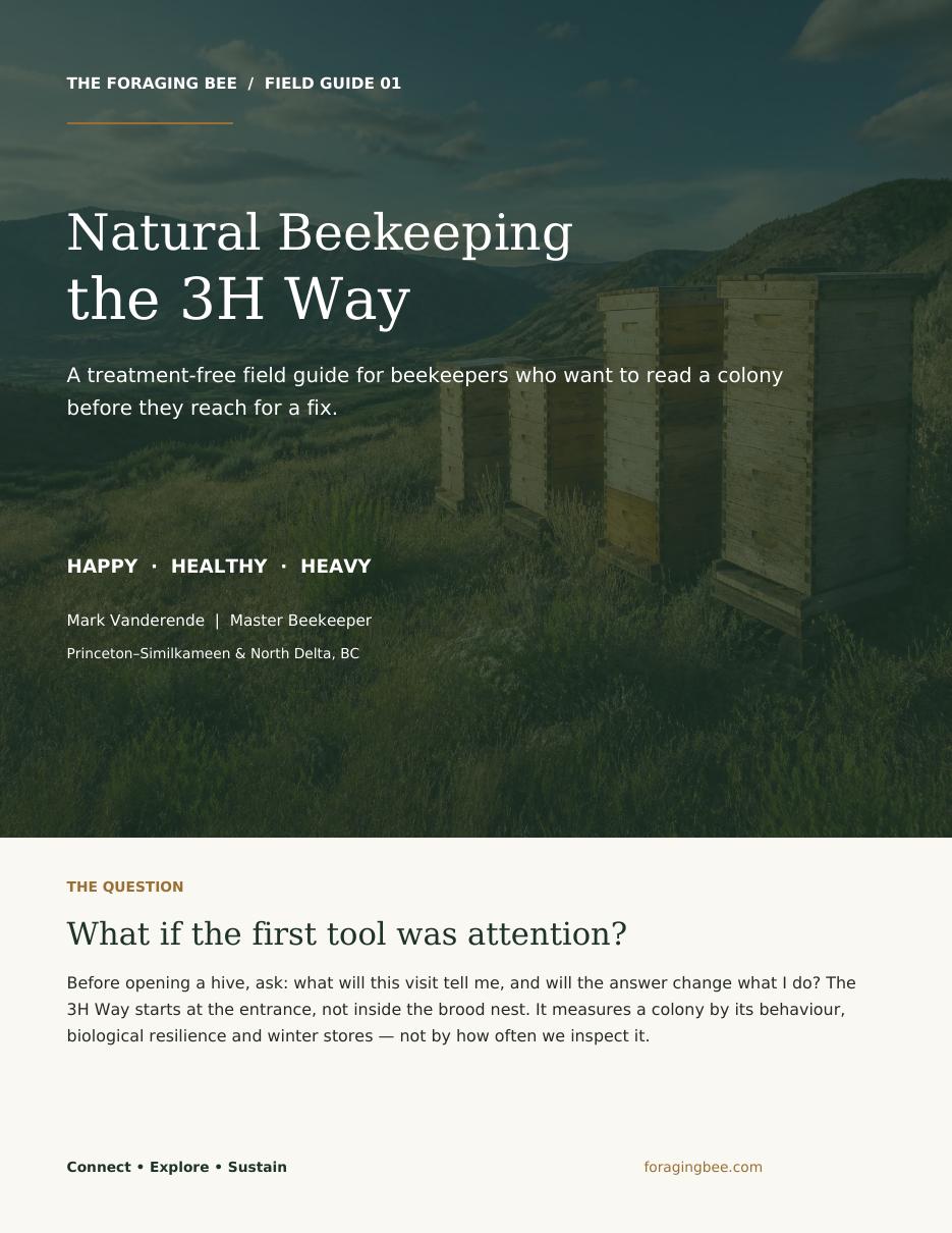 Natural Beekeeping the 3H Way field guide, page 1 of 5
