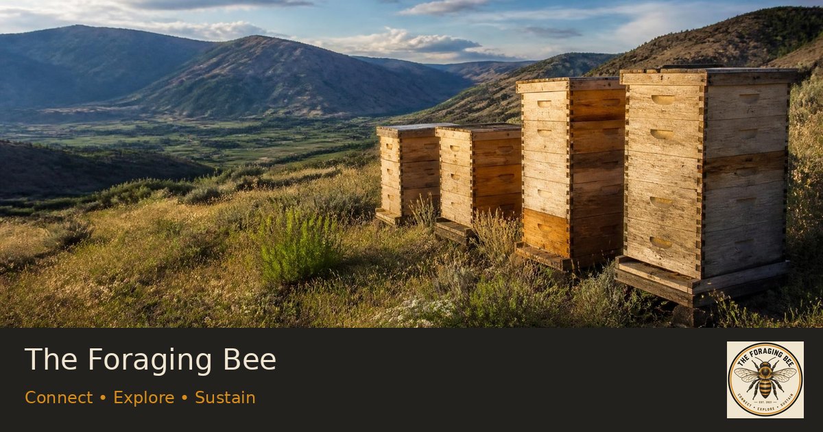 The Foraging Bee — logo-branded illustrative sharing picture