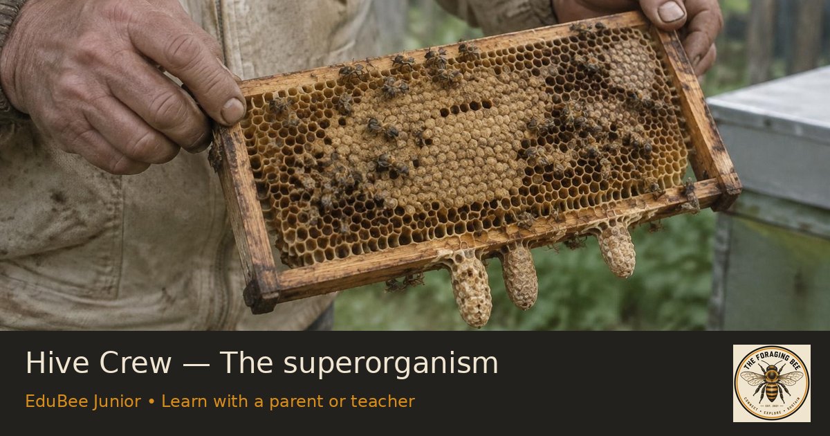 Hive Crew — The superorganism — logo-branded illustrative sharing picture