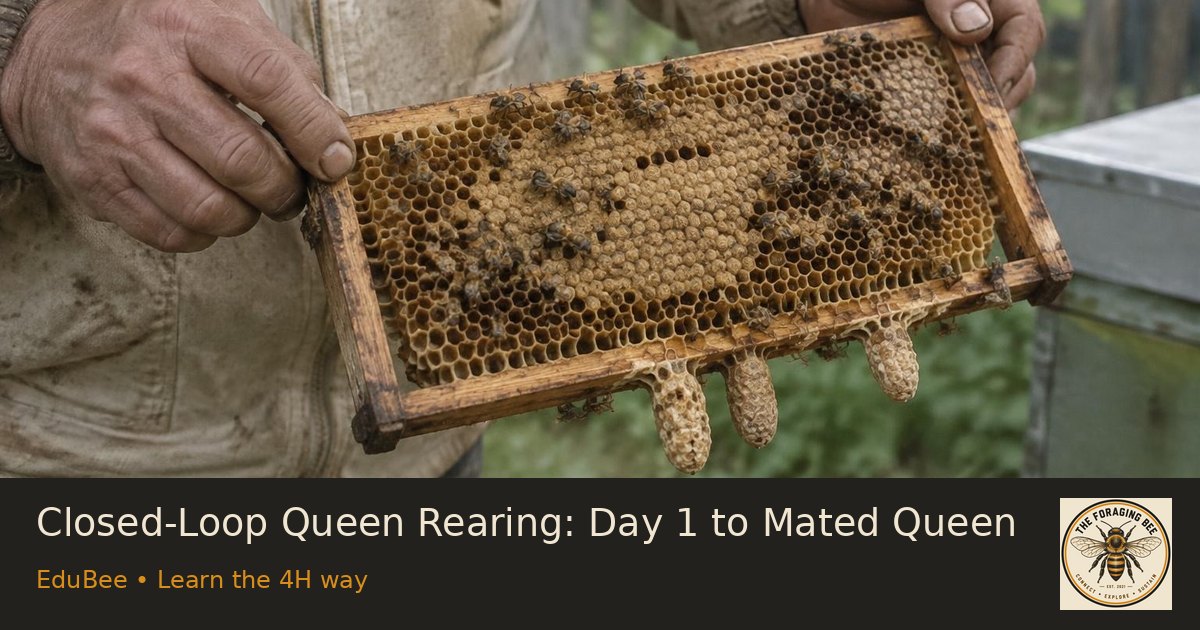 Closed-Loop Queen Rearing: Day 1 to Mated Queen — logo-branded illustrative sharing picture
