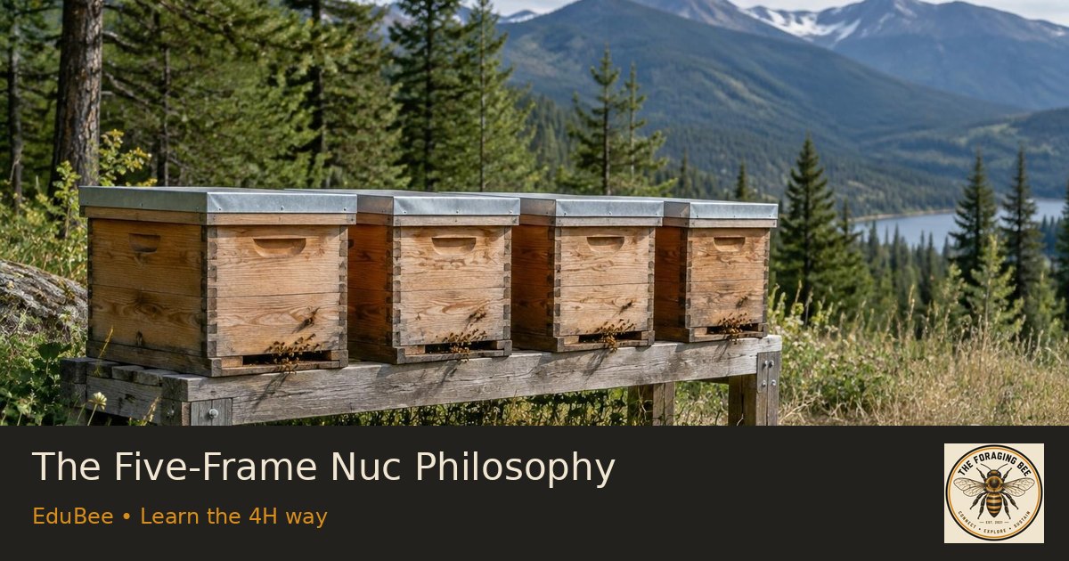 The Five-Frame Nuc Philosophy — logo-branded illustrative sharing picture