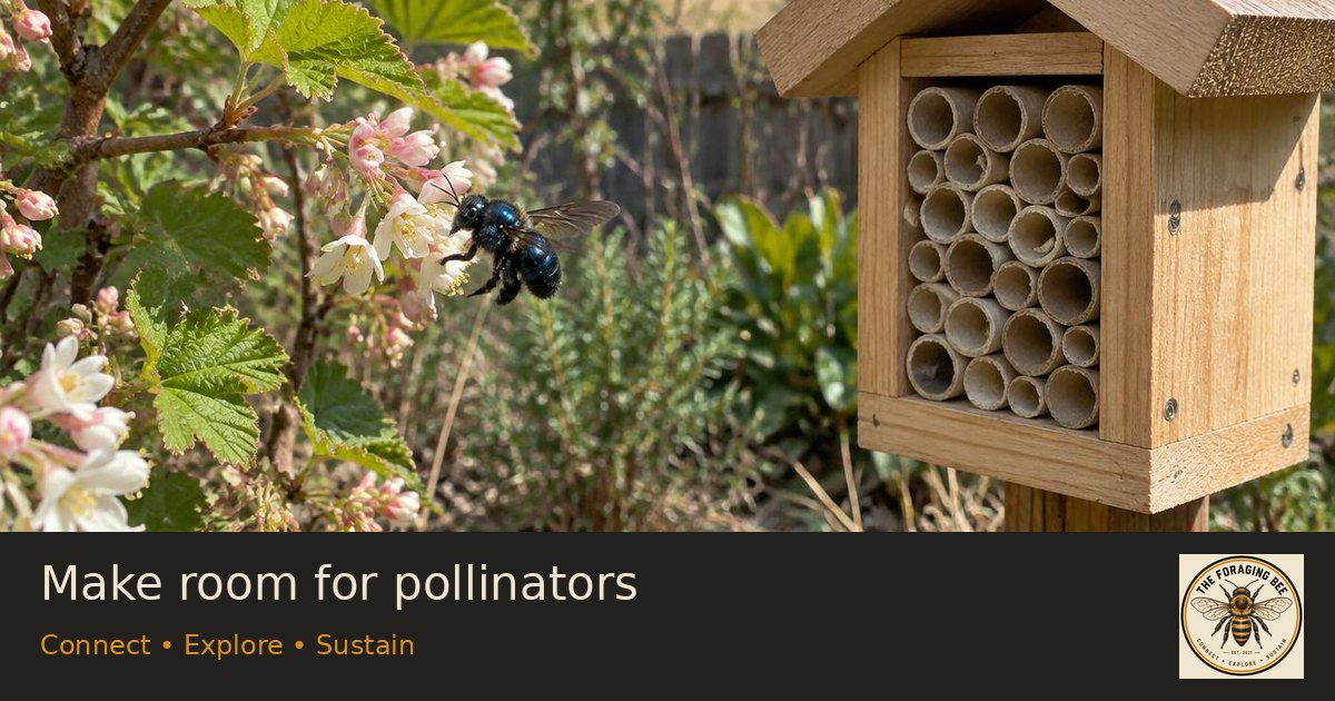 Make room for pollinators — logo-branded illustrative sharing picture