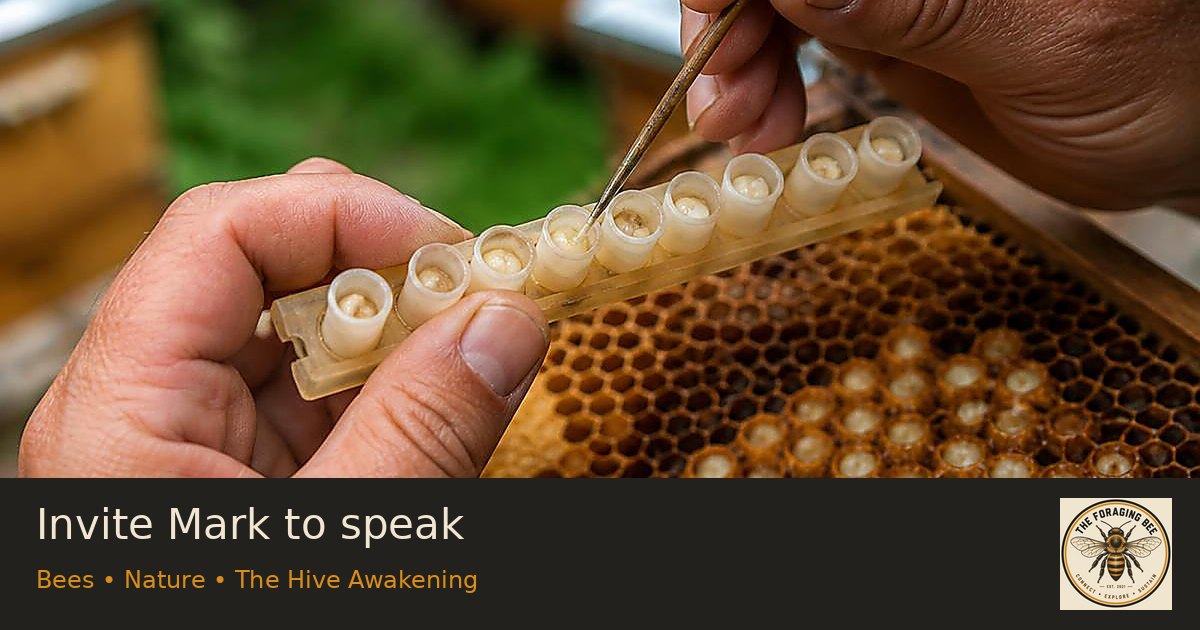 Invite Mark to speak — logo-branded illustrative sharing picture